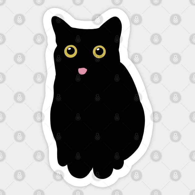 Black Cat Meme Sticker by xyzstudio